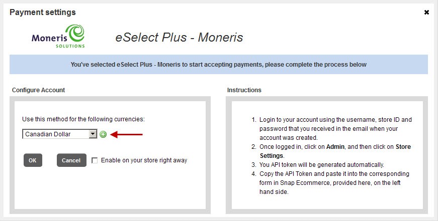 Payment Settings page 1